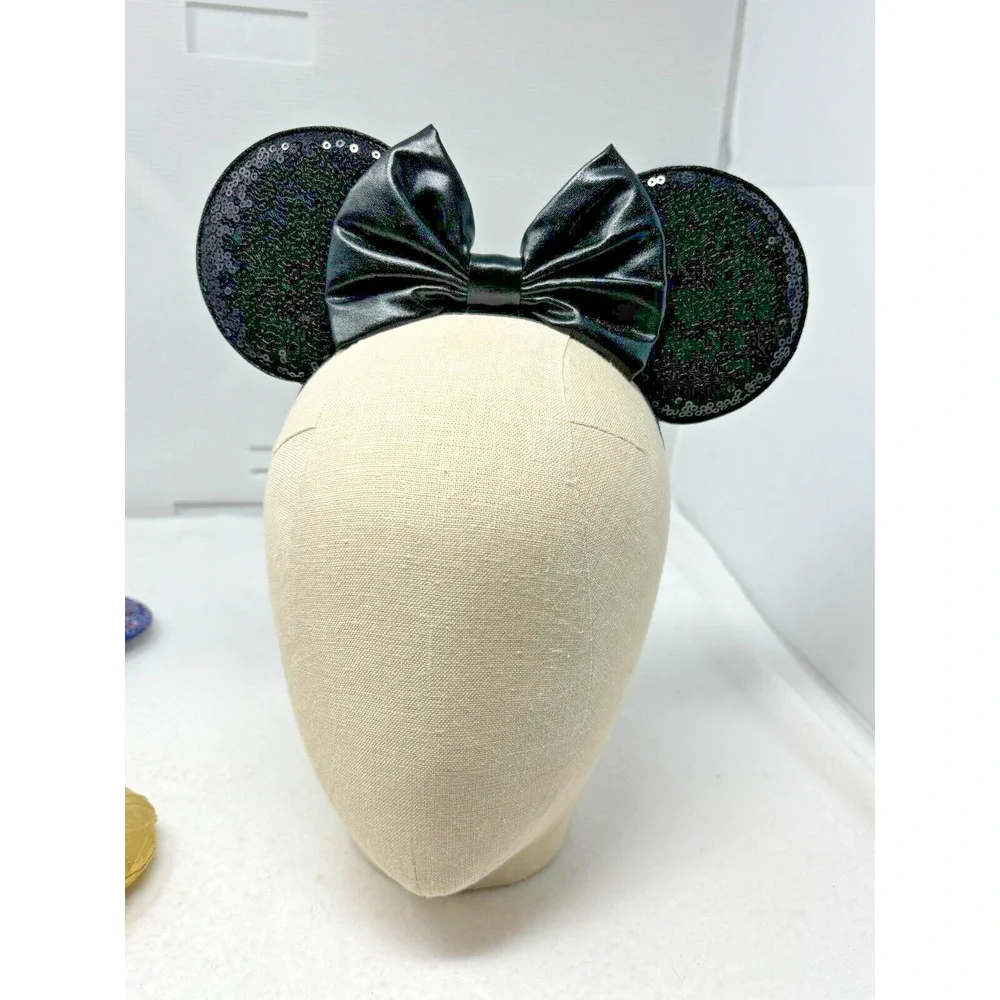 Disney Minnie Ears Headband Sparkle Bow Party‎ Blue Black Gold Orange Lot of 4